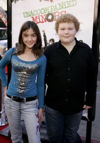 Quinn Shephard and Brett Kelly at the premiere of "Unaccompanied Minors."