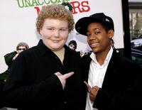 Brett Kelly and Tyler James Williams at the premiere of "Unaccompanied Minors."