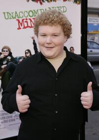 Brett Kelly at the premiere of "Unaccompanied Minors."