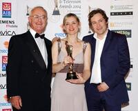 Frank Kelly, Anne-Marie Duff and Ardal O'Hanlon at the Irish Film and Television Awards.