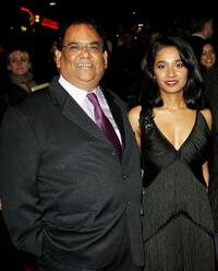 Satish Kaushik and Tannishtha Chatterjee at the Times BFI 51st London Film Festival screening of "Bricklane."