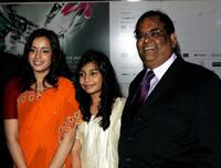 Naeema Begum, Lana Rahman and Satish Kaushik at the Times BFI 51st London Film Festival screening of "Bricklane."