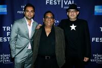 Abhay Deol, Satish Kaushik and Dev Benegal at the premiere of "Road, Movie" during the 2010 Tribeca Film Festival.