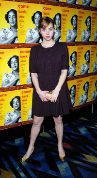 Zoe Kazan at the after party of the opening night of "Come Back, Little Sheba."