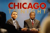 Barack Obama and Alan Keyes at the final debate for Illinois Senate Race.