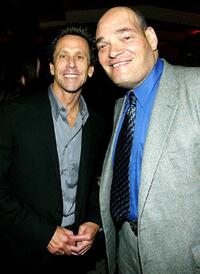 Brian Grazer and Irwin Keyes at the after party of the world premiere of "Intolerable Cruelty."
