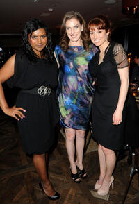 Mindy Kaling, Jennifer Maizel and Ellie Kemper at the ELLE Women In Television event in California.