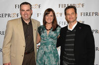 Alex Kendrick, Erin Bethea and Kirk Cameron at the premiere of "Fireproof."
