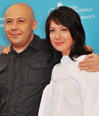 Aleksei German Ml and Chulpan Khamatova at the photocall of "Paper Soldier" during the 65th Venice International Film Festival.