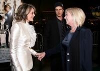 Diane Keaton and Callie Khouri at the premiere of "Mad Money" at Mann Village Theater.