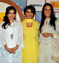Soha Ali Khan, Gul Panag and Neha Dhupia at the P&G India launch of Shiksha 2010.