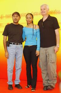 Producer Anant Singh, Leleti Khumalo and Director Darell James Roodt at the photocall of "Yesterday" during the 61st Venice Film Festival.