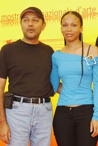 Producer Anant Singh and Leleti Khumalo at the photocall of "Yesterday" during the 61st Venice Film Festival.