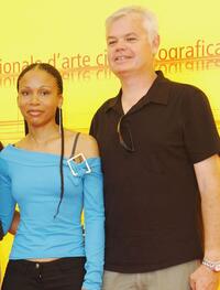 Leleti Khumalo and Director Darell James Roodt at the photocall of "Yesterday" during the 61st Venice Film Festival.