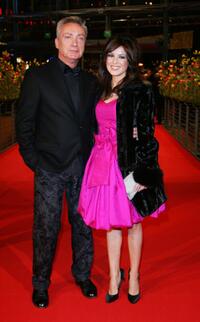 Udo Kier and Natalie Avelon at the 58th Berlinale Film Festival premiere of "Shine A Light".