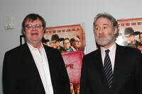 Garrison Keillor and Kevin Kline at the premiere of "A Prairie Home Companion."