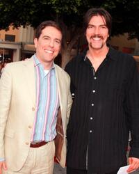 Ed Helms and Pat Kilbane at the premiere of "Meet Dave."