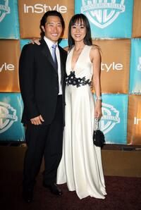 Daniel Kim and Yunjin Kim at the In Style Magazine and Warner Bros. Studios Golden Globe After Party.