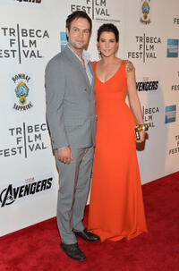 Taran Killam and Cobie Smulders at the premiere of "Marvel's The Avengers" during the 2012 Tribeca Film Festival.