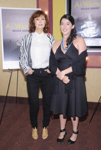 Susan Sarandon and Alison Klayman at the New York premiere of "Ai Weiwei: Never Sorry."