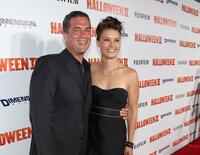 Malek Akkad and Kristina Klebe at the premiere of "Halloween II."