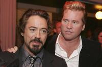 Val Kilmer and Robert Downey Jr at the afterparty for the premiere of "Kiss Kiss Bang Bang".