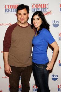 Jimmy Kimmel and Sarah Silverman at the Comic Relief 2006 show.