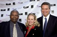 B.B. King, Mary Haskell and Sam Haskell at the celebration of his 80th birthday.