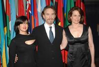 Kevin Kline, Phoebe Cates and Sigourney Weaver at the premiere of "Trade" at the United Nations.