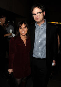 Miranda Bailey and Rainn Wilson at the California premiere of "Super."