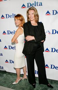 Maud Adams and Jane Seymour at the celebration of Delta Ailrines' newest international route between New York and London.