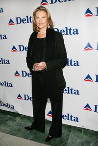 Maud Adams at the celebration of Delta Ailrines' newest international route between New York and London.