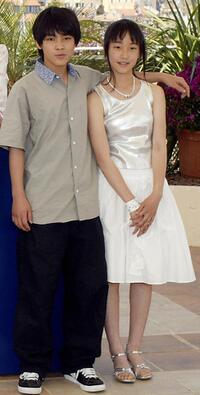 Yuga Yagira and Ayu Kitaura at the photo call of "Daremo Shiranai." (Nobody Knows) during the 57th Cannes Film Festival.