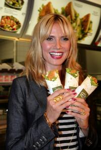 Heidi Klum at the press conference at Munich Inner City McDonald's Restaurant "Im Tal."