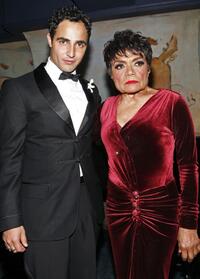 Designer Zac Posen and Eartha Kitt at the event hosted by M.A.C Cosmetics and Zac Posen.