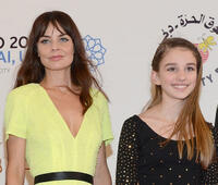 Agnes Kittelsenn and guest at the premiere of "Journey to the Christmas Star" during the 9th Annual Dubai International Film Festival.