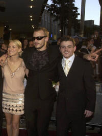 Naomi Watts, Heath Ledger and Laurence Kinlan at the Sydney premiere of "Ned Kelly."