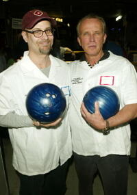 Terry Kinney and Peter Weller at the 17th Annual Second Stage All-Star Bowling Classic.