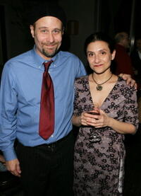 Terry Kinney and Gina Gionfriddo at the after party for the opening night of "After Ashley".