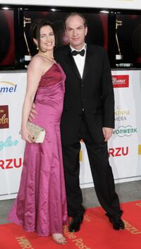 Herbert Knaup and Christiane Lehrmann at the 42nd Goldene Kamera Awards.