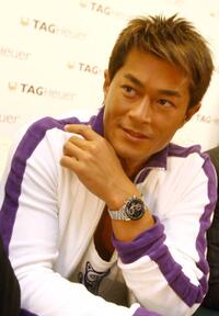 Louis Koo at the press conference to promote watch products for Swiss luxury brand TAG Heuer watch.