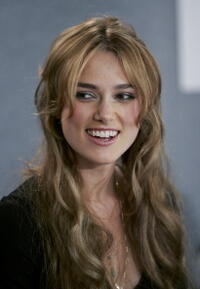 Keira Knightley at the "Pride and Prejudice" press conference.