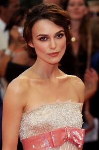 Keira Knightley at the premiere of "Atonement" during the 64th Annual Venice Film Festival.