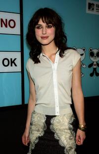 Keira Knightley at the MTV TRL Times Square Film Festival Week.