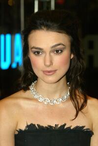 Keira Knightley at the UK charity premiere of "Love Actually."