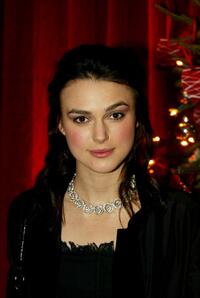 Keira Knightley at the London afterparty premiere of "Love Actually."