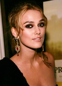 Keira Knightley at the New York after party premiere of "Pride and Prejudice."