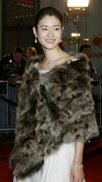 Koyuki at the premiere of "The Last Samurai."