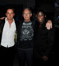 Colin Cunningham, Lance Henriksen and Mpho Koaho at the after party of California premiere of "Falling Skies."