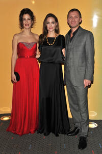 Zana Marjanovic, Angelina Jolie and Goran Kostic at the New York premiere of "In the Land of Blood and Honey."